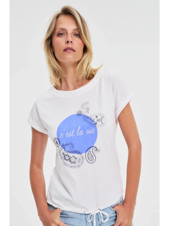 Moodo Tricou alb pentru femei Moodo