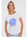 Moodo Tricou alb pentru femei Moodo