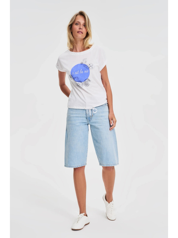 Moodo Tricou alb pentru femei Moodo