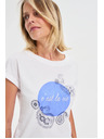 Moodo Tricou alb pentru femei Moodo