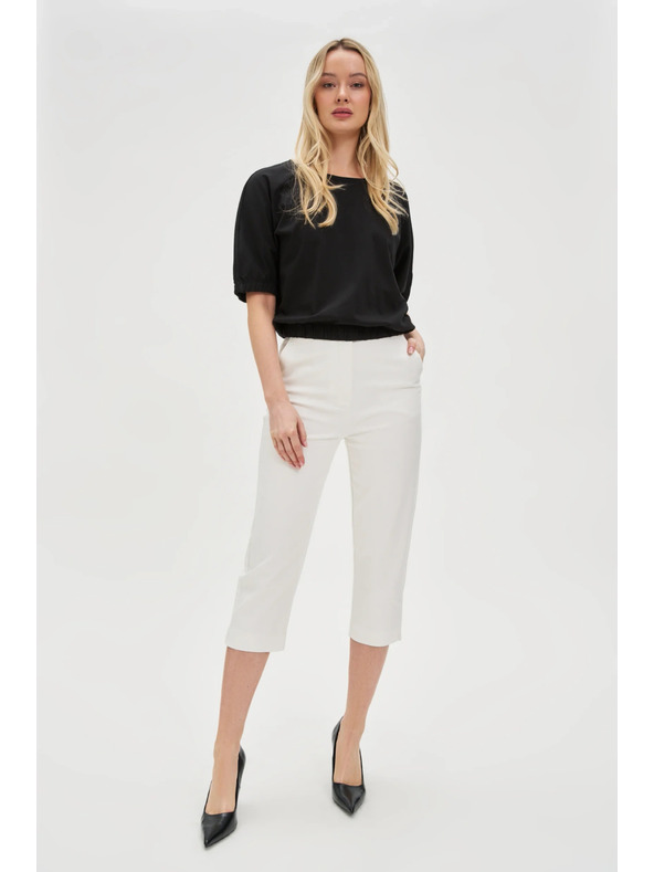 Moodo Tricou negru din bumbac pentru femei Moodo