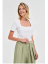 Moodo Tricou alb pentru femei Moodo