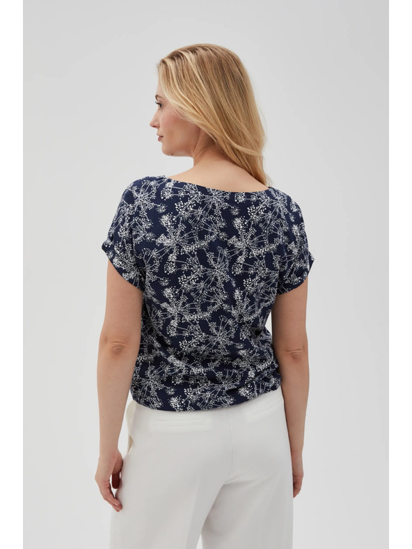 Moodo Bluză bleumarin cu legătoare