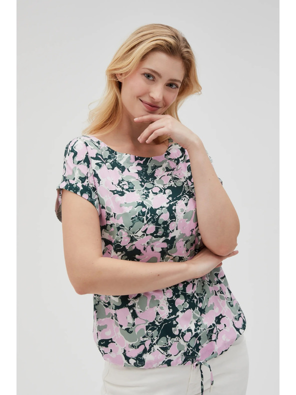 Moodo Bluză roz cu legătoare