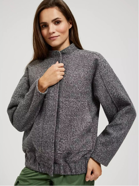 Moodo Geacă bomber gri melanj