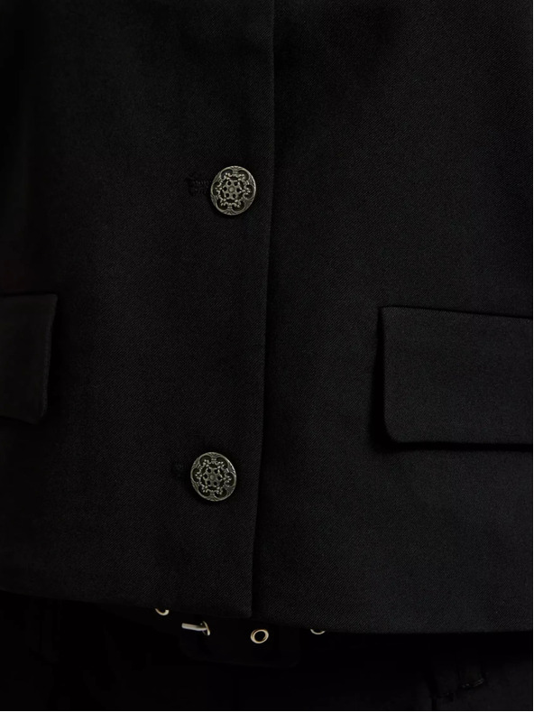 Moodo Jachetă neagră pentru femei