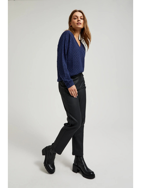 Moodo Pantaloni negri pentru femei