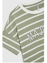 Moodo Tricou în dungi măsliniu