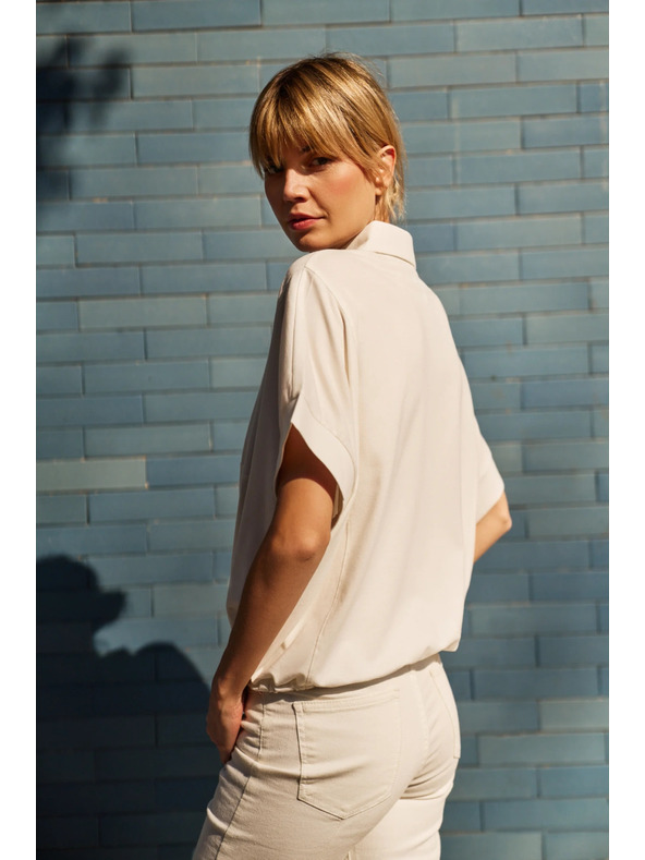 Moodo Bluză albă pentru femei