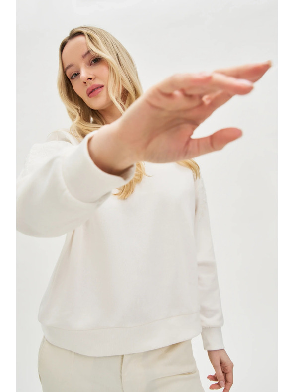 Moodo Hanorac alb pentru femei