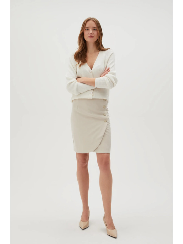 Moodo Fustă cremă pentru femei