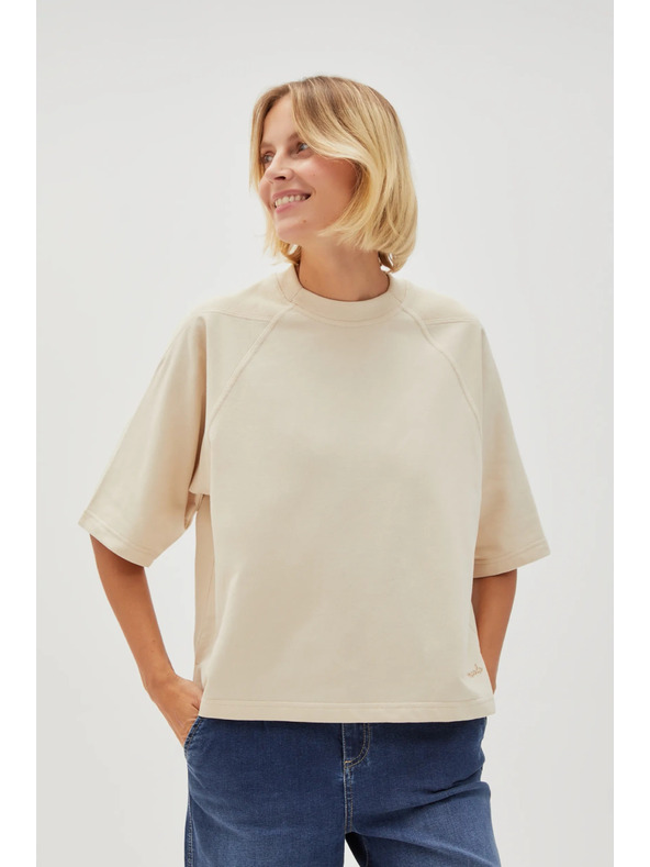 Moodo Tricou bej pentru femei