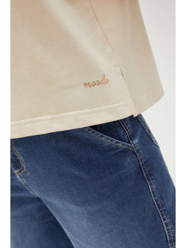 Moodo Tricou bej pentru femei