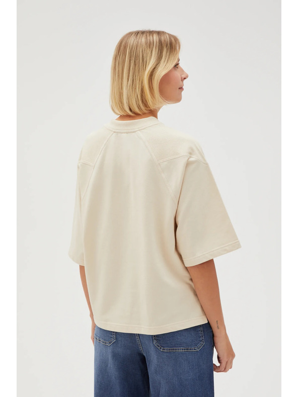 Moodo Tricou bej pentru femei