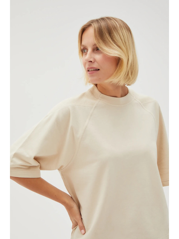 Moodo Tricou bej pentru femei