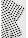 Moodo Tricou lejer în dungi alb-negru