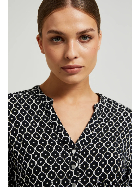 Moodo Cămașă alb-negru pentru femei