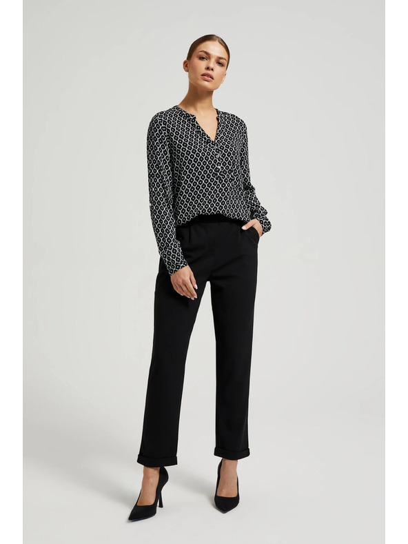 Moodo Cămașă alb-negru pentru femei