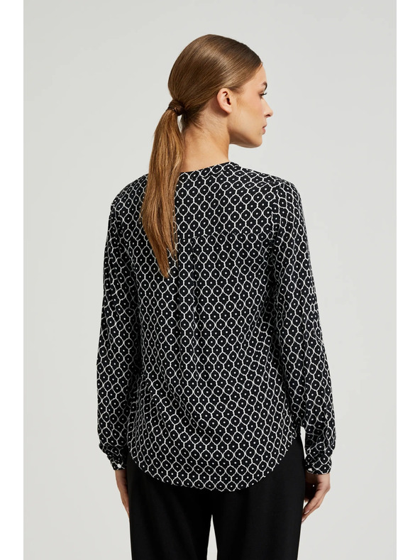 Moodo Cămașă alb-negru pentru femei
