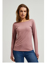 Moodo Tricou roz-praf pentru femei cu mânecă lungă