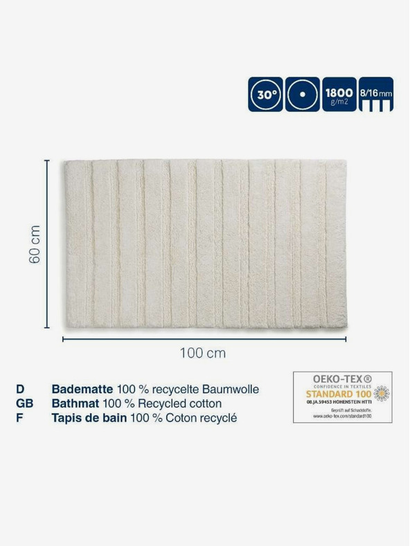 Kela Covoraș de baie Megan 100x60 cm bumbac argintiu-gri KELA