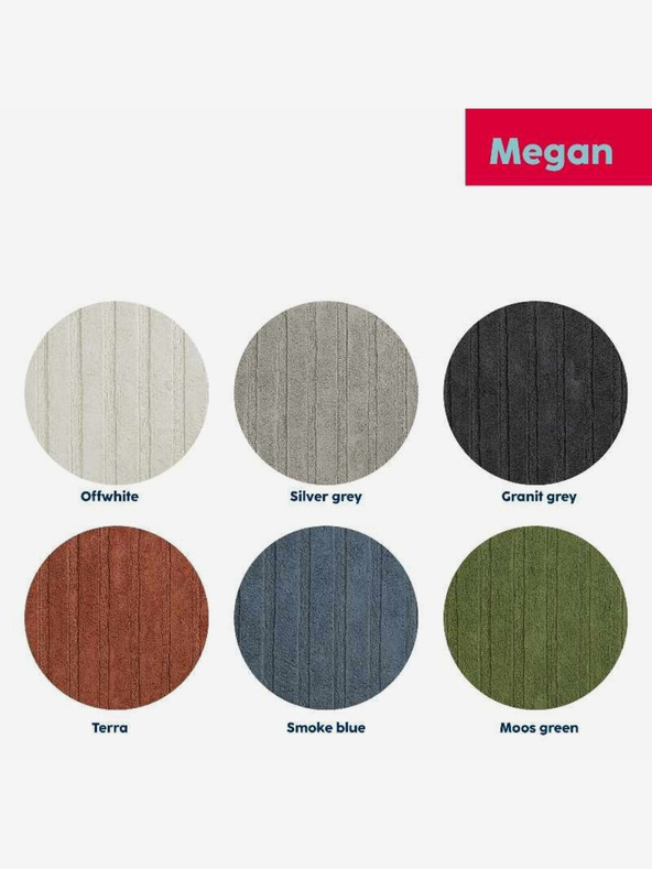 Kela Covoraș de baie Megan 120x70 cm bumbac gri-alb KELA