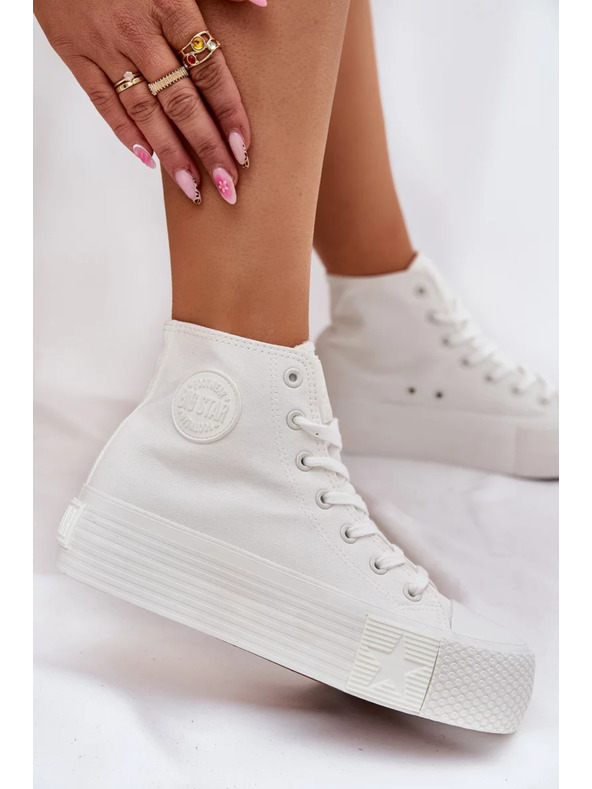 BIG STAR SHOES Adidași din pânză pe platformă pentru femei Big Star