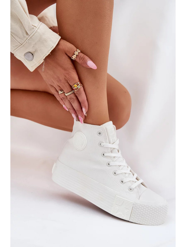BIG STAR SHOES Adidași din pânză pe platformă pentru femei Big Star