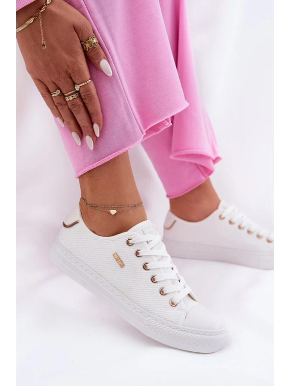 BIG STAR SHOES Adidași din pânză pentru femei Big Star – albi