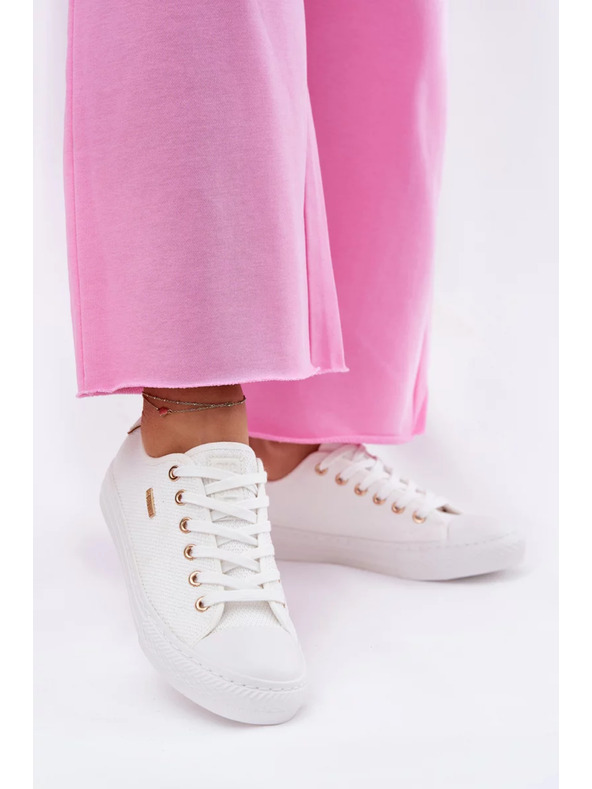 BIG STAR SHOES Adidași din pânză pentru femei Big Star – albi