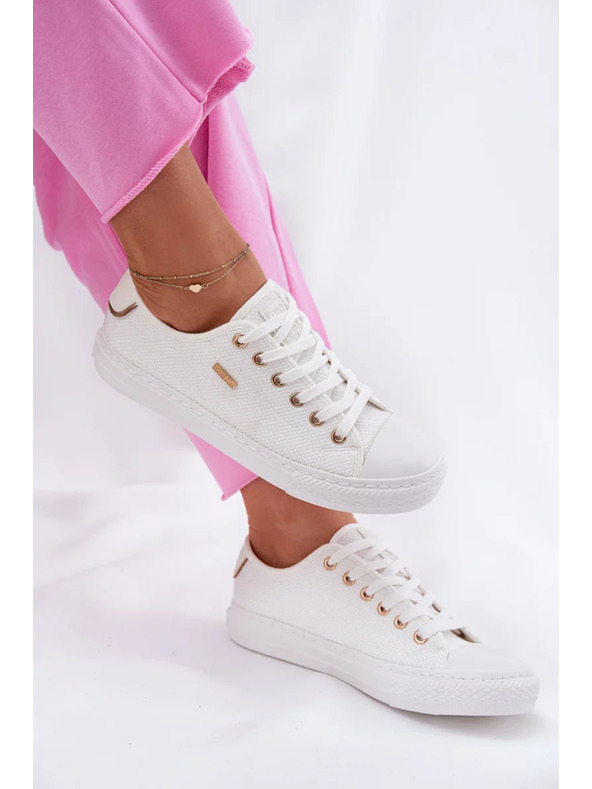 BIG STAR SHOES Adidași din pânză pentru femei Big Star – albi