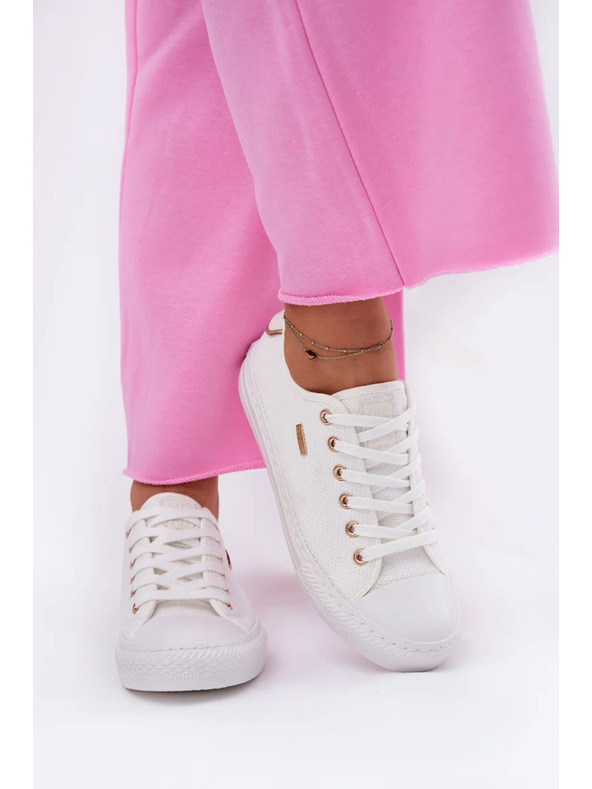 BIG STAR SHOES Adidași din pânză pentru femei Big Star – albi