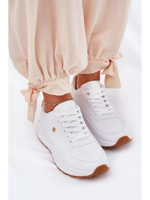 BIG STAR SHOES Pantofi sport eleganți pentru femei Big Star HI-POLY SYSTEM – albi