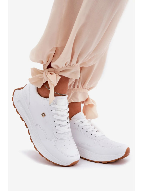 BIG STAR SHOES Pantofi sport eleganți pentru femei Big Star HI-POLY SYSTEM – albi