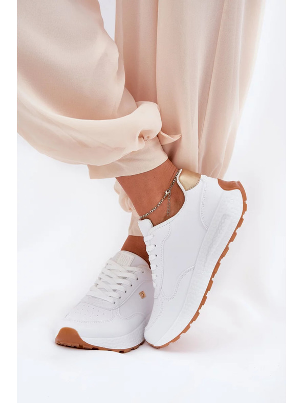 BIG STAR SHOES Pantofi sport eleganți pentru femei Big Star HI-POLY SYSTEM – albi