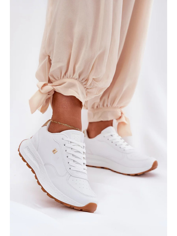 BIG STAR SHOES Pantofi sport eleganți pentru femei Big Star HI-POLY SYSTEM – albi