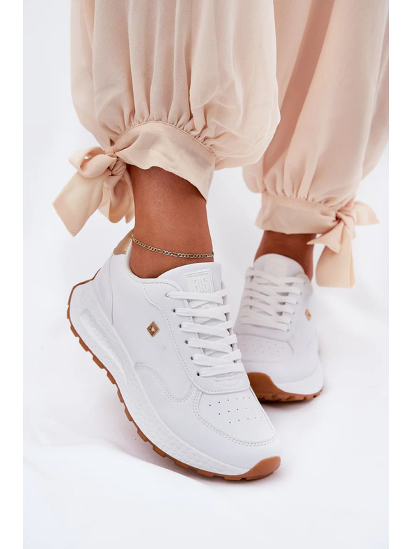 BIG STAR SHOES Pantofi sport eleganți pentru femei Big Star HI-POLY SYSTEM – albi
