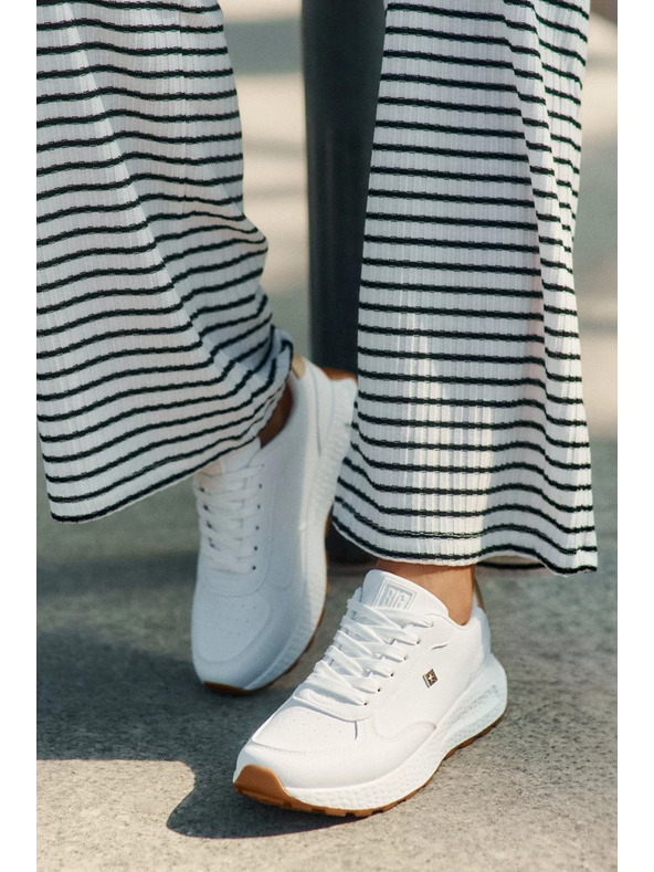 BIG STAR SHOES Pantofi sport eleganți pentru femei Big Star HI-POLY SYSTEM – albi