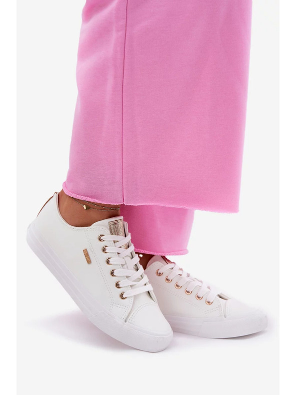 BIG STAR SHOES Adidași pentru femei din piele ecologică Big Star - albi