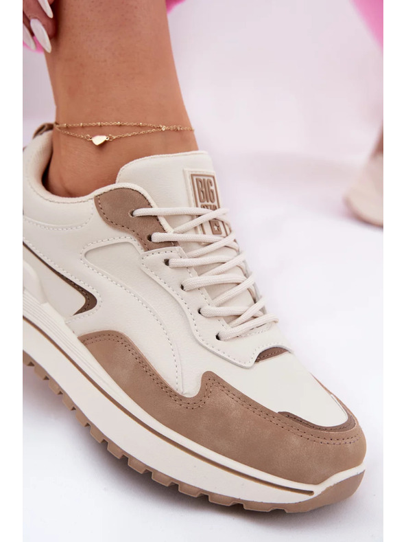 BIG STAR SHOES Adidași pentru femei Big Star HI-POLY SYSTEM - bej
