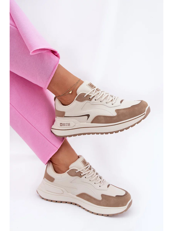 BIG STAR SHOES Adidași pentru femei Big Star HI-POLY SYSTEM - bej