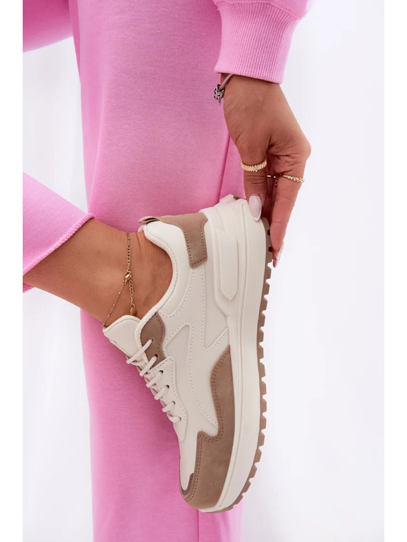 BIG STAR SHOES Adidași pentru femei Big Star HI-POLY SYSTEM - bej