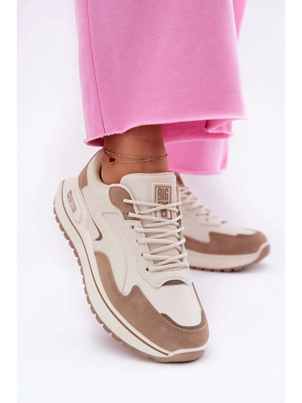 BIG STAR SHOES Adidași pentru femei Big Star HI-POLY SYSTEM - bej
