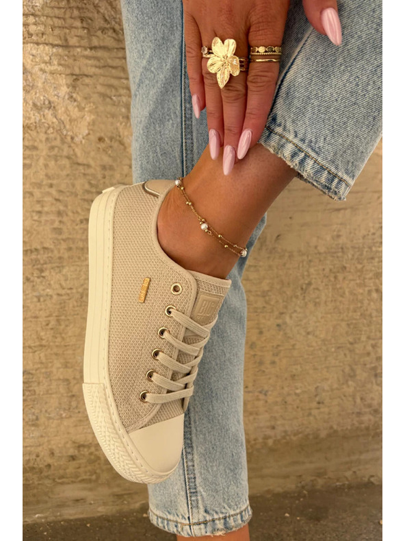 BIG STAR SHOES Adidași din pânză pentru femei Big Star - bej