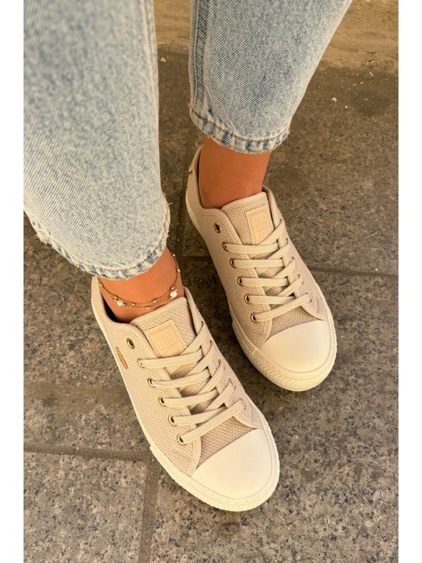 BIG STAR SHOES Adidași din pânză pentru femei Big Star - bej