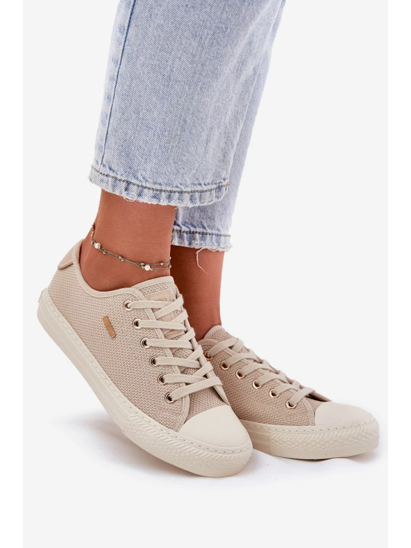 BIG STAR SHOES Adidași din pânză pentru femei Big Star - bej