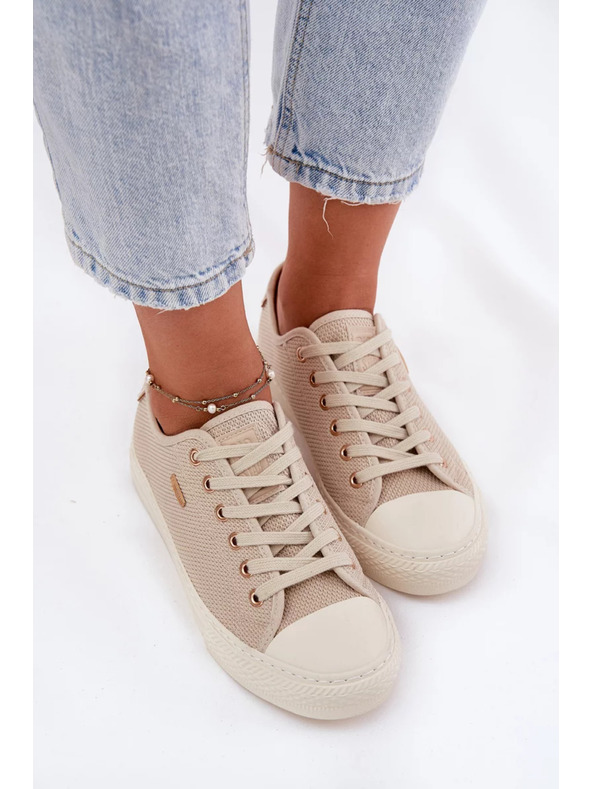 BIG STAR SHOES Adidași din pânză pentru femei Big Star - bej