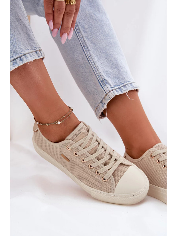 BIG STAR SHOES Adidași din pânză pentru femei Big Star - bej