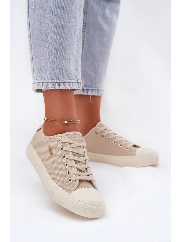 BIG STAR SHOES Adidași din pânză pentru femei Big Star - bej