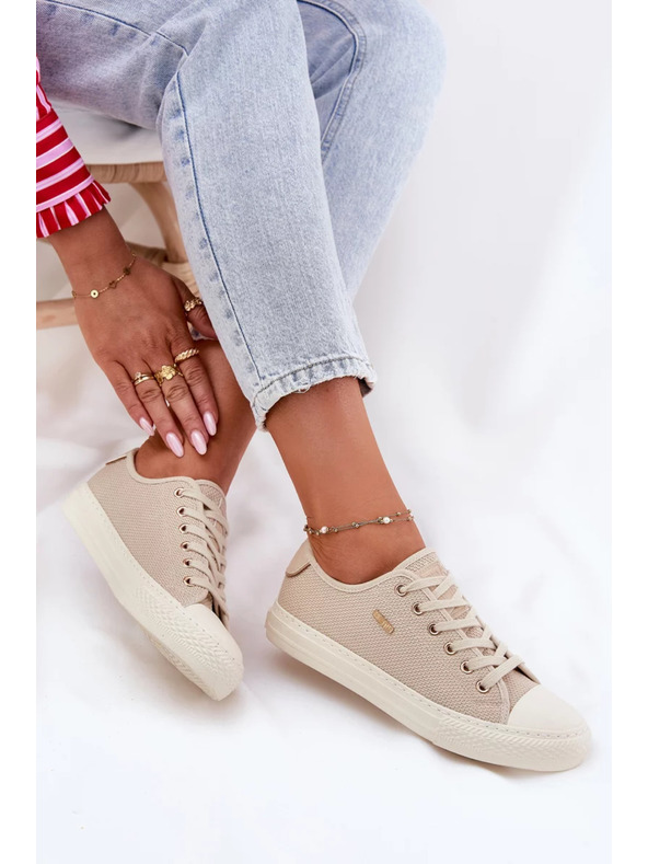 BIG STAR SHOES Adidași din pânză pentru femei Big Star - bej